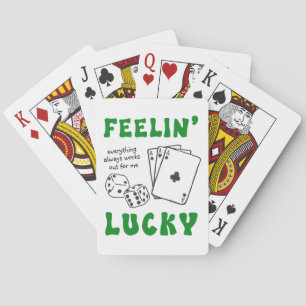 Baraja De Cartas Afirmación positiva de sentimiento afortunado pers