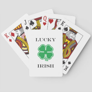 Baraja De Cartas Afortunadas tarjetas irlandesas para jugar en bici