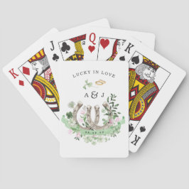 Baraja De Cartas Afortunado en el Amor | Bodas de herraduras de tré