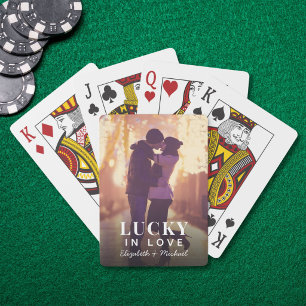 Baraja De Cartas Afortunado en el amor Foto personalizada jugando