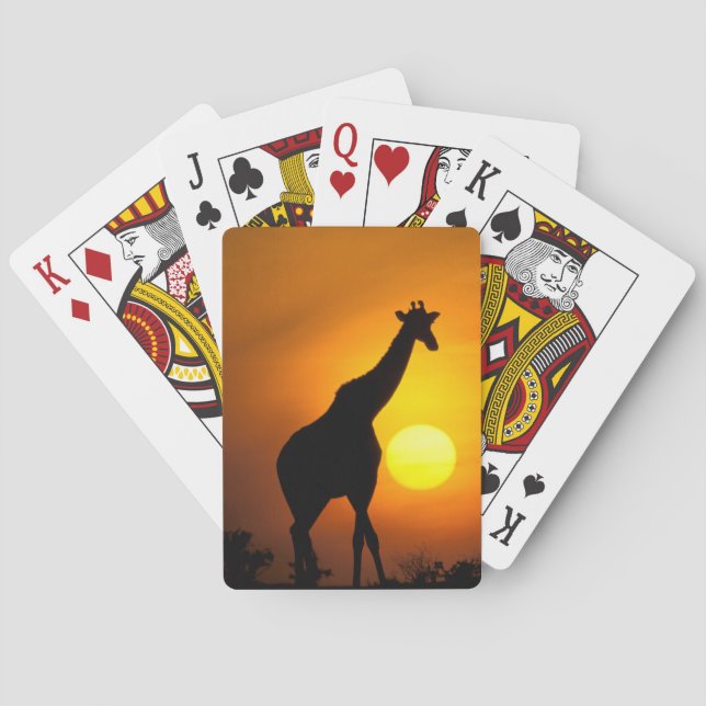 Baraja De Cartas África, Kenia, Masai Mara. Giraffe (Giraffe) (Reverso)