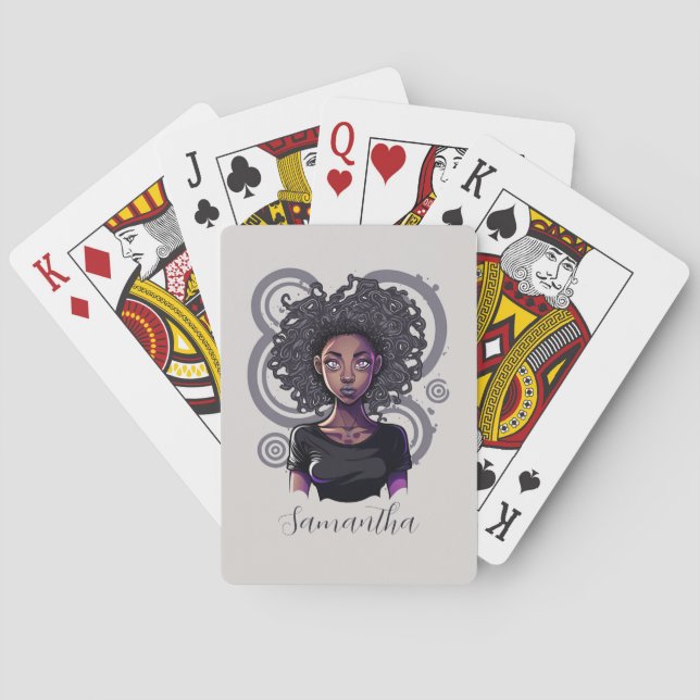 Baraja De Cartas Afro mujer mágica (Reverso)