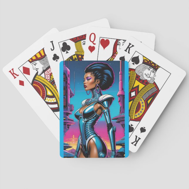 Baraja De Cartas Afrofuturismo Cuatro Ken Gage Sci-Fi (Reverso)