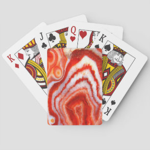 Baraja De Cartas Ágata de naranja sangrienta.
