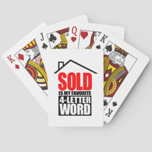 Baraja De Cartas Agente inmobiliario divertido VENDIDO Es mi palabr