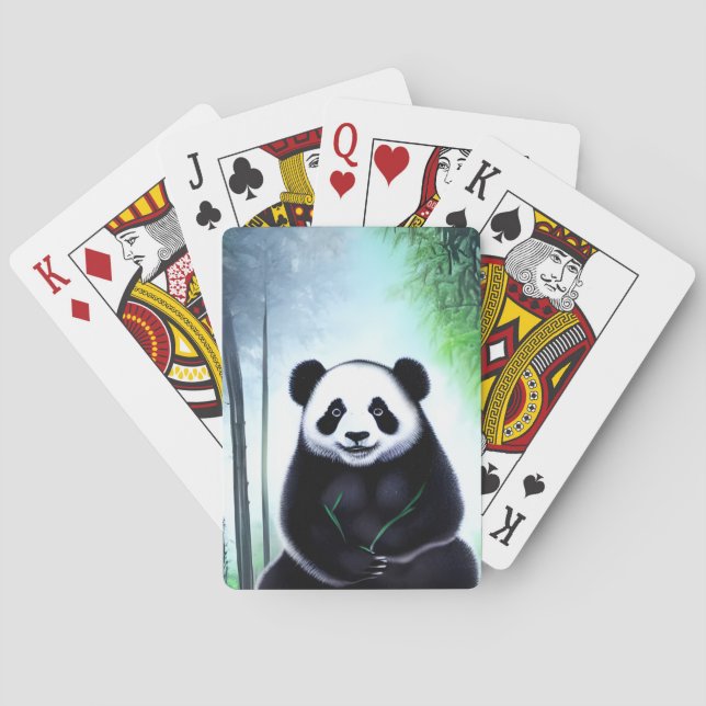 Baraja De Cartas Agradable, Cuidadoso Oso Panda (Reverso)