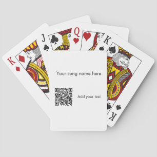 Baraja De Cartas Agrega el nombre de tu canción aquí código q r agr