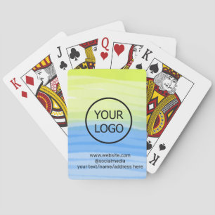 Baraja De Cartas agrega tu logotipo nombre de la empresa texto acua
