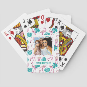 Baraja De Cartas Agrega tu nombre   Flamencos rosados