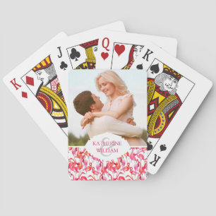 Baraja De Cartas Agrega tu nombre   Flamingo acuático en acuarelas