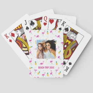 Baraja De Cartas Agrega tu nombre Neon Flamingos