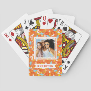 Baraja De Cartas Agrega tu nombre Patrón de velero tropical