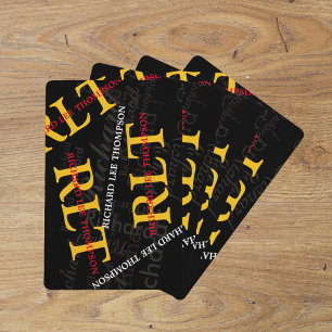 Baraja De Cartas Agregar iniciales y nombre para obtener un nombre 