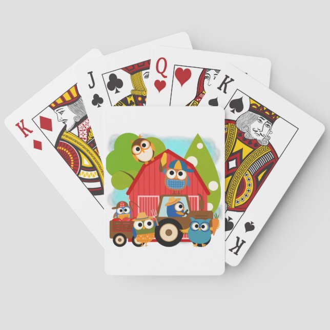 Baraja De Cartas Agricultores de búho (Reverso)