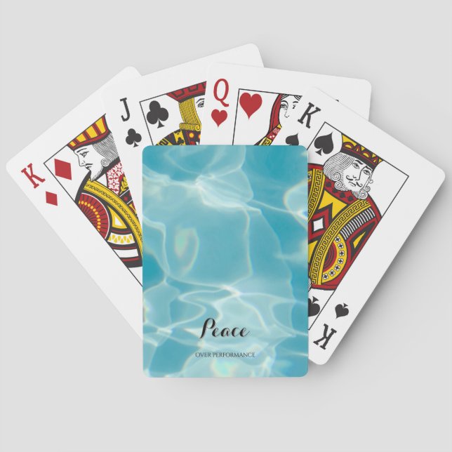 Baraja De Cartas Agua de Océano olas soleadas modernas (Reverso)