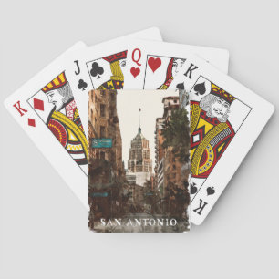 Baraja De Cartas Agua de viaje de la ciudad de San Antonio Texas