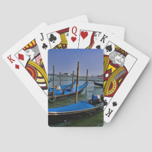 Baraja De Cartas agua del Gran Canal con góndolas alineadas
