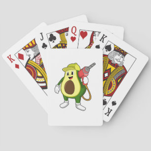 Baraja De Cartas Aguacate como artesano con taladro