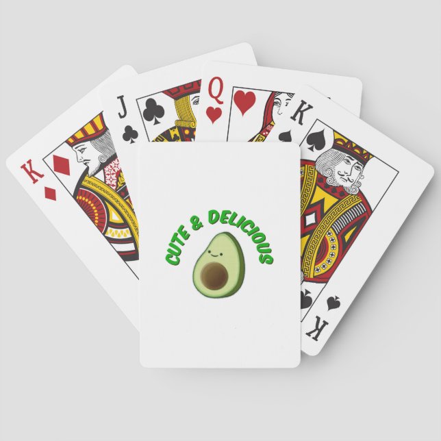 Baraja De Cartas Aguacate Cuto Y Delicioso (Reverso)