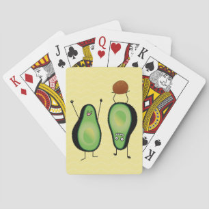 Baraja De Cartas Aguacate divertido aguacero verde