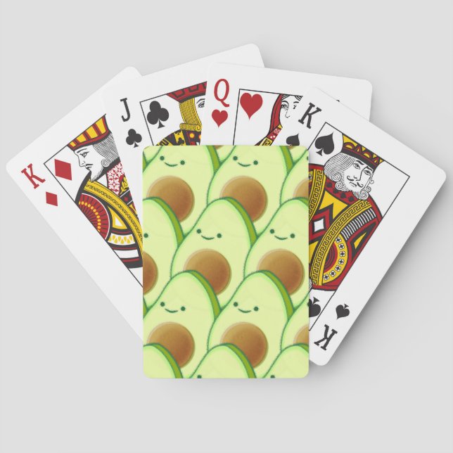 Baraja De Cartas Aguacate lindo por todo el dibujo (Reverso)