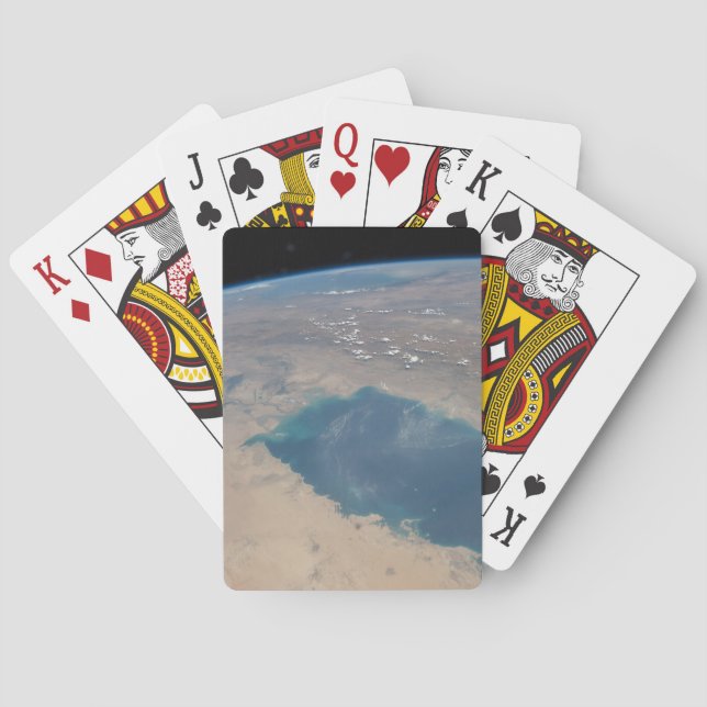 Baraja De Cartas Aguas Azul Tropicales Del Golfo Pérsico. (Reverso)