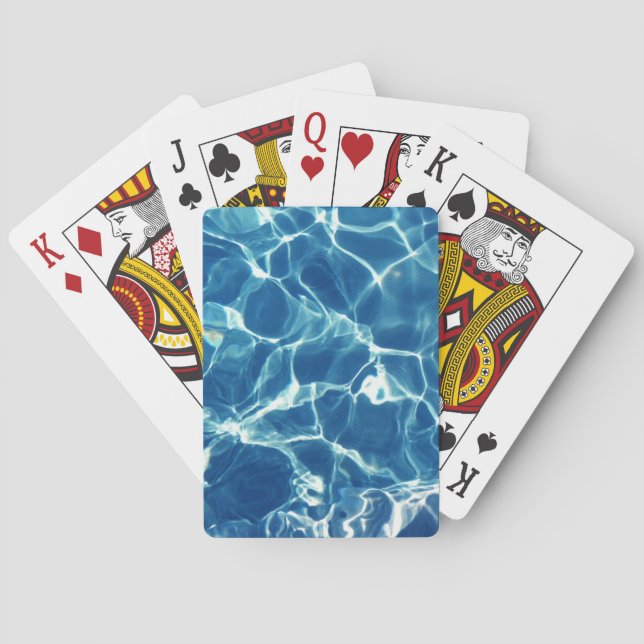 Baraja De Cartas Aguas azules resplandecientes (Reverso)