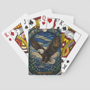 Baraja De Cartas Águila Alto Acantilado Illumina Vidrio Emplomado