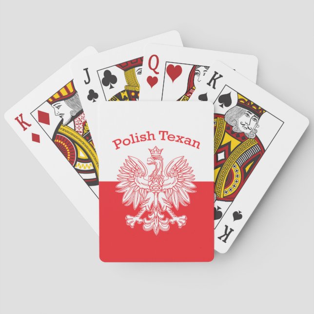 Baraja De Cartas Águila blanca texana polaca (Reverso)