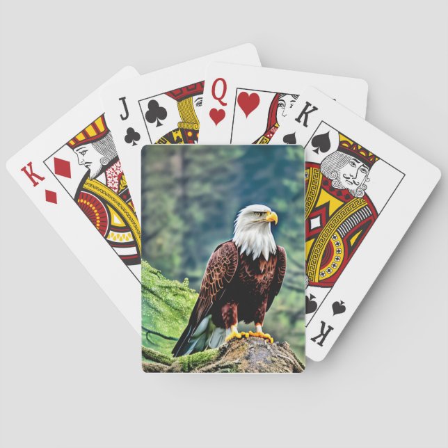 Baraja De Cartas Águila calva americana (Reverso)