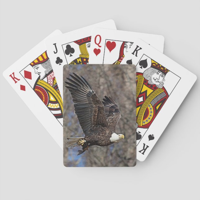 Baraja De Cartas Águila calva con bagre (Reverso)
