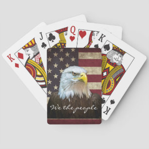 Baraja De Cartas Águila Calva We The People con Bandera