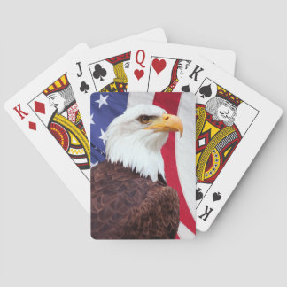 Baraja De Cartas Águila calva y bandera estadounidense