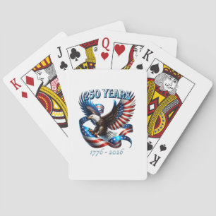 Baraja De Cartas Águila Patriótica y Bandera 250 Años 1776-2026