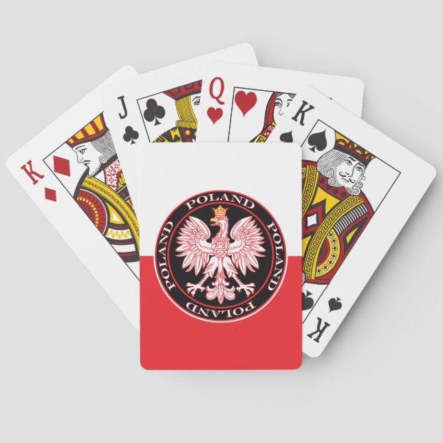 Baraja De Cartas Águila roja redonda polaca (Reverso)