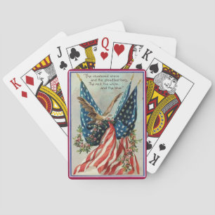 Baraja De Cartas Águila y bandera americana Patriótica