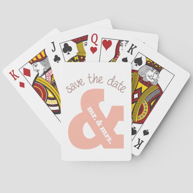 Baraja De Cartas Ahorre la fecha (Reverso)