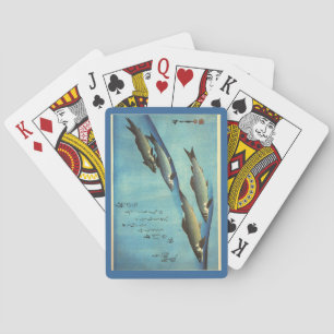 Baraja De Cartas Ai (trucha) - Impresión de pescado japonés a color