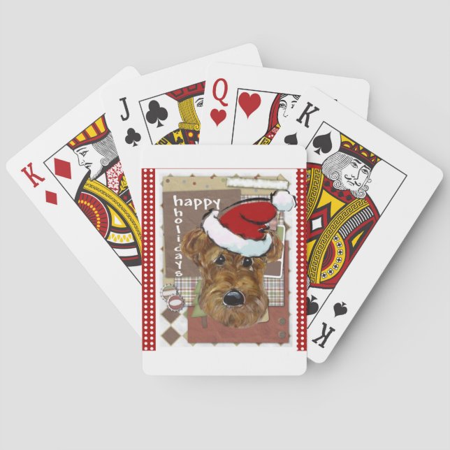 BARAJA DE CARTAS AIREDALE DE NAVIDAD (Reverso)