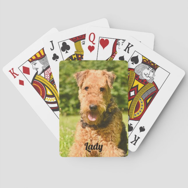Baraja De Cartas Airedale Terrier Perro Cachorro (Reverso)