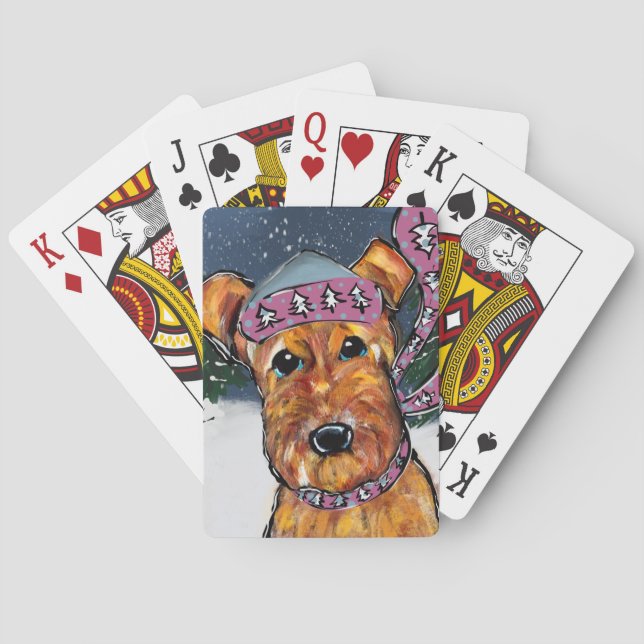 Baraja De Cartas Airedale Terriers (Reverso)