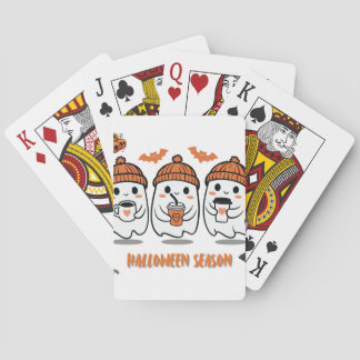 Baraja De Cartas aison Halloween – fantômes café mignons