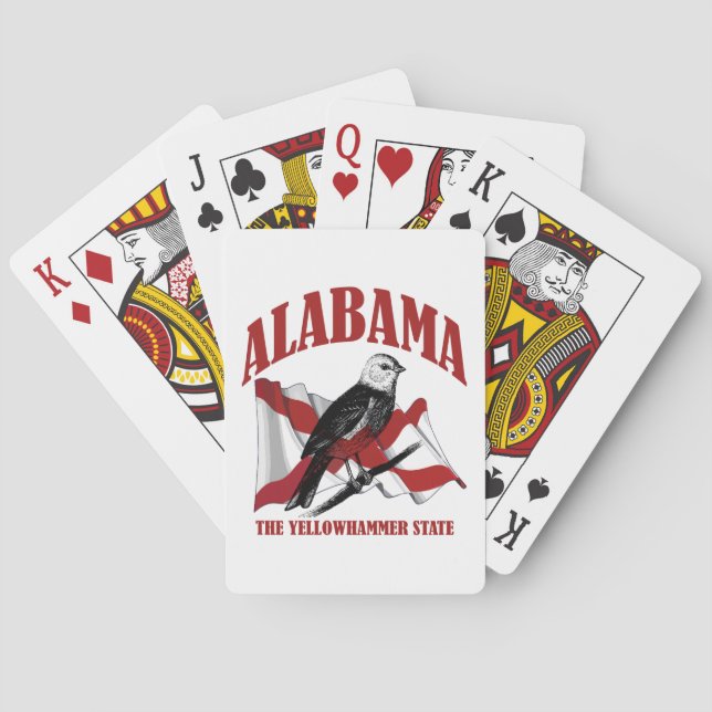 Baraja De Cartas Alabama, el estado de Yellowhammer (Reverso)