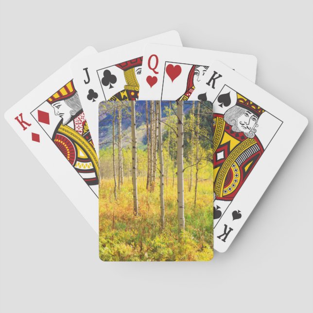 Baraja De Cartas Álamos en Otoño en las Montañas Rocosas (Reverso)