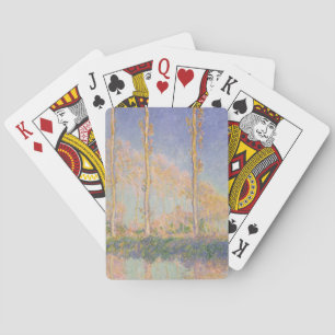 Baraja De Cartas Álamos, paisaje impresionista, Claude Monet
