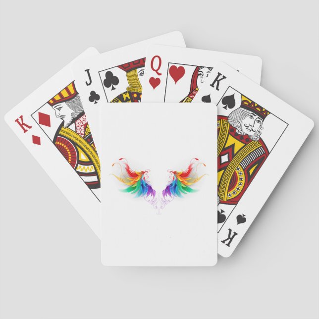 Baraja De Cartas Alas del arco iris fluidas (Reverso)