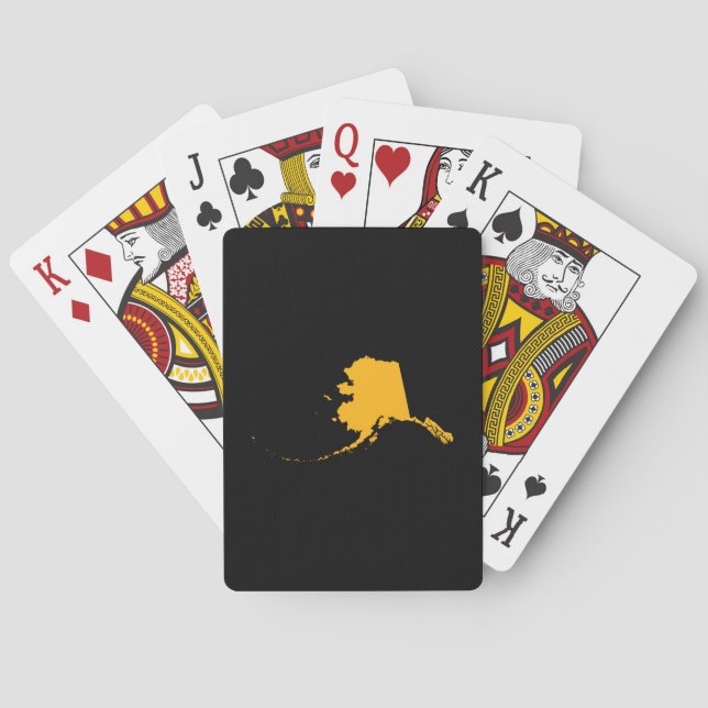 Baraja De Cartas Alaska de oro negro (Reverso)