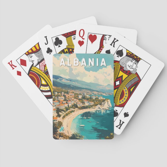 Baraja De Cartas Albania Viaje al Vintage (Reverso)