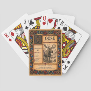 Baraja De Cartas Alce, Arte de Bestiario Medieval