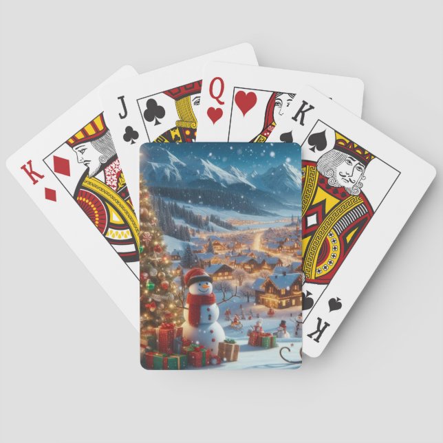 Baraja De Cartas Aldea de los navidades (Reverso)